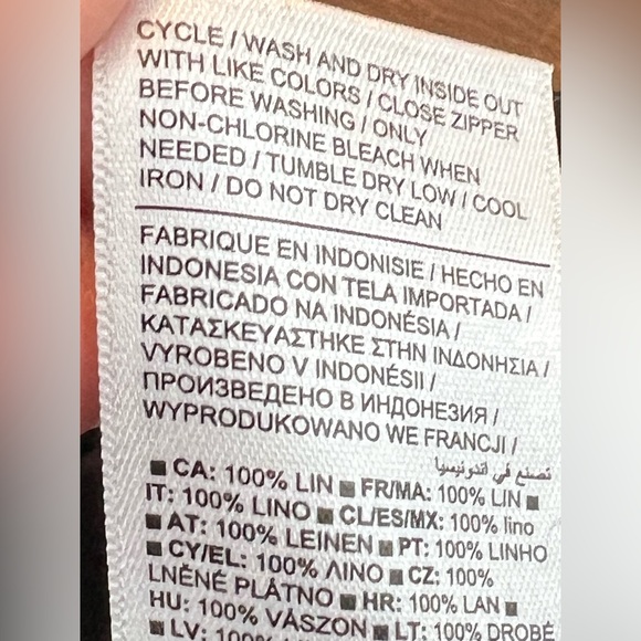 Athleta Retreat 100% Linen High Rise Wide Leg Pants Women’s Plus 2X Petite Black - Picture 7 of 13